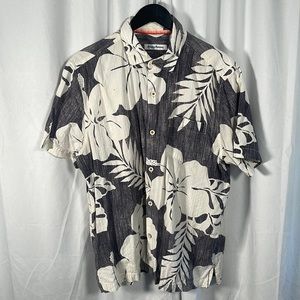 Tommy Bahama Floral Print Button Down Shirt | Large
